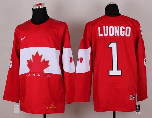 Olympic 2014 CA. #1 Roberto Luongo Red Stitched NHL Jersey