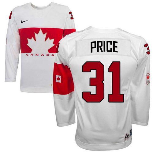 Olympic 2014 CA. #31 Carey Price White Stitched NHL Jersey