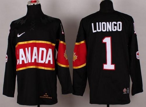 Olympic 2014 CA. #1 Roberto Luongo Black Stitched NHL Jersey