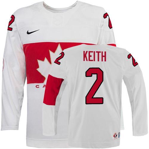 Olympic 2014 CA. #2 Duncan Keith White Stitched NHL Jersey