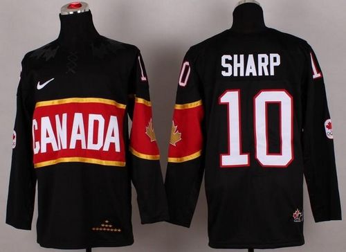 Olympic 2014 CA. #10 Patrick Sharp Black Stitched NHL Jersey