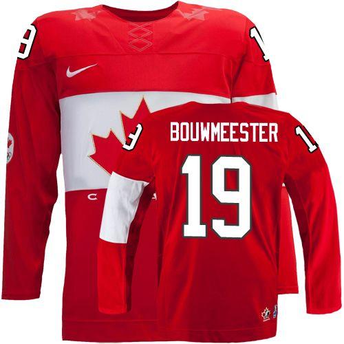 Olympic 2014 CA. #19 Jay Bouwmeester Red Stitched NHL Jersey