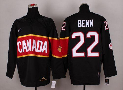 Olympic 2014 CA. #22 Jamie Benn Black Stitched NHL Jersey