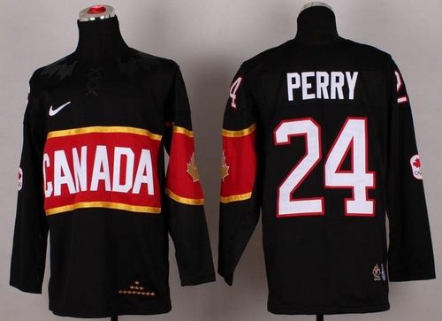 Olympic 2014 CA. #24 Corey Perry Black Stitched NHL Jersey