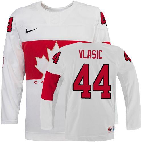Olympic 2014 CA. #44 Marc Edouard Vlasic White Stitched NHL Jersey