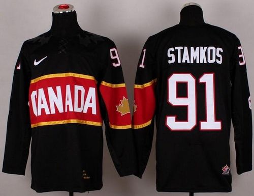 Olympic 2014 CA. #91 Steven Stamkos Black Stitched NHL Jersey