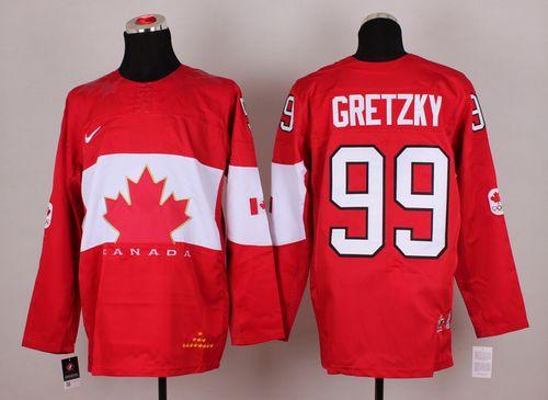 Olympic 2014 CA. #99 Wayne Gretzky Red Stitched NHL Jersey