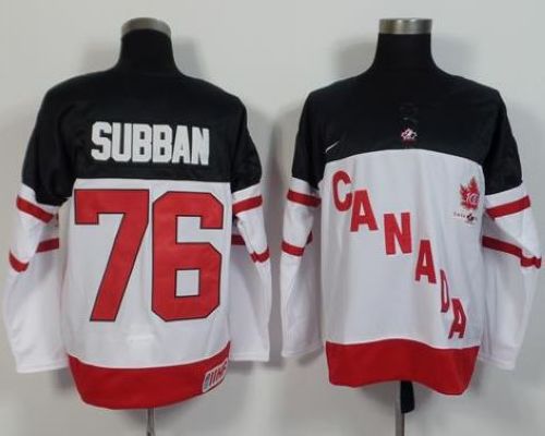 Olympic CA. #76 P.K Subban White 100th Anniversary Stitched NHL Jersey