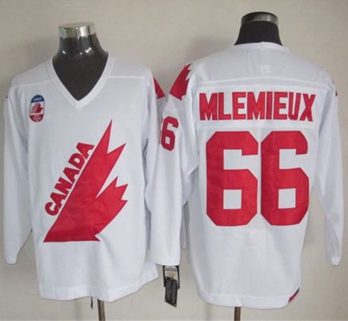 Olympic 1991 CA. #66 Mario Lemieux White CCM Throwback Stitched NHL Jersey