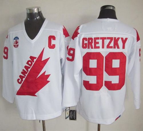 Olympic 1991 CA. #99 Wayne Gretzky White CCM Throwback Stitched NHL Jersey