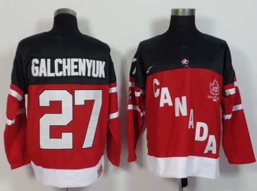 Olympic CA. #27 Alex Galchenyuk Red 100th Anniversary Stitched NHL Jersey