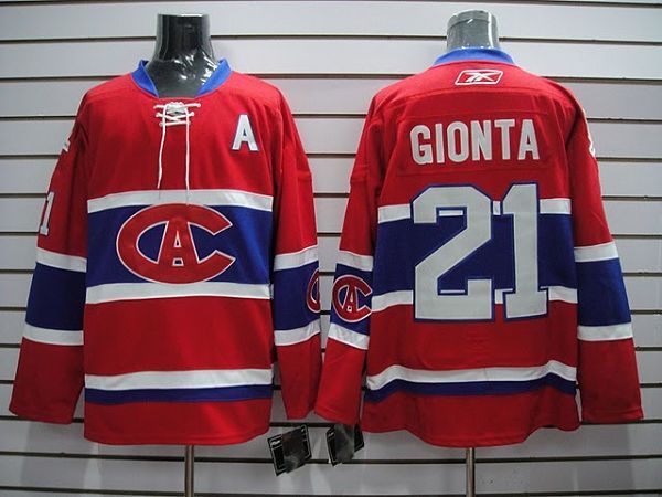 Canadiens #21 Brian Gionta Stitched Red New CA NHL Jersey