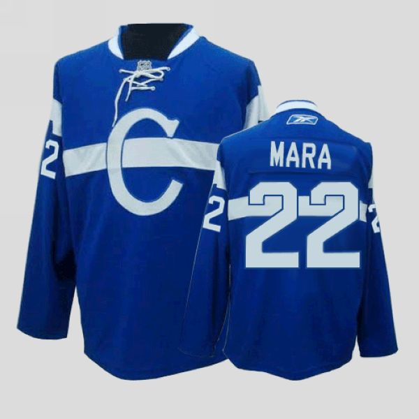 Canadiens #22 Paul Mara Stitched Blue NHL Jersey