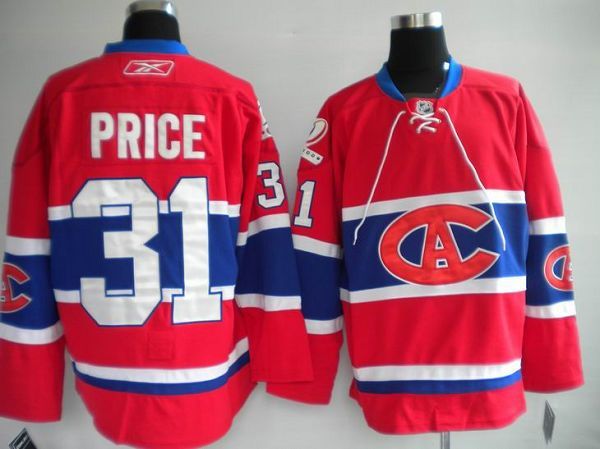 Canadiens #31 Carey Price Stitched Red New CA NHL Jersey