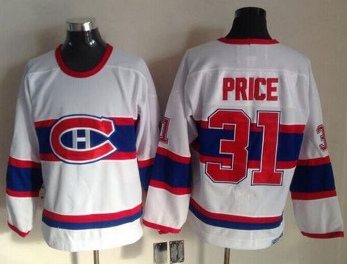 Canadiens #31 Carey Price White CCM Throwback Stitched NHL Jersey
