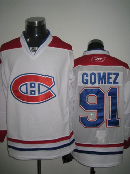 Canadiens #91 Scott Gomez Stitched White NHL Jersey