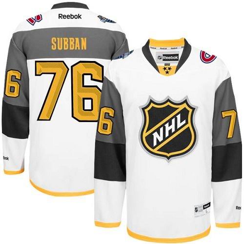 Canadiens #76 P.K Subban White 2016 All Star Stitched NHL Jersey