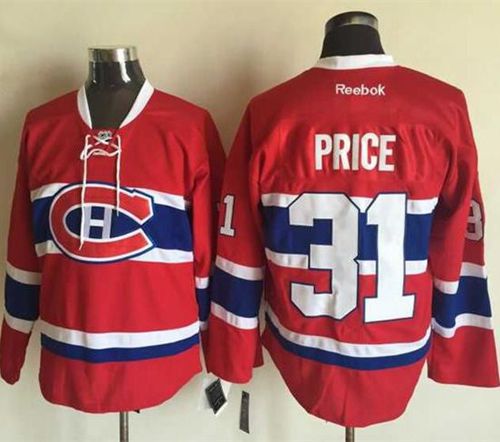Canadiens #31 Carey Price Stitched Red New CH NHL Jersey