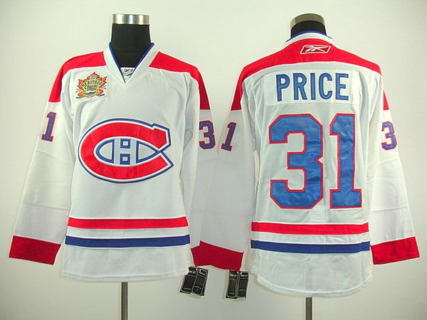 Canadiens #31 Carey Price Stitched White Heritage Classic Style NHL Jersey
