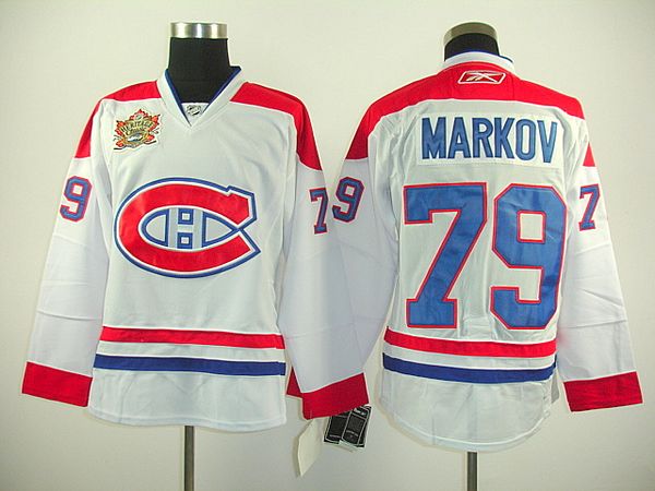 Canadiens #79 Andrei Markov Stitched White Heritage Classic Style NHL Jersey