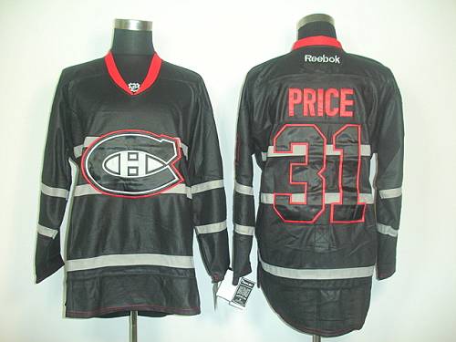 Canadiens #31 Carey Price Black Ice Stitched NHL Jersey