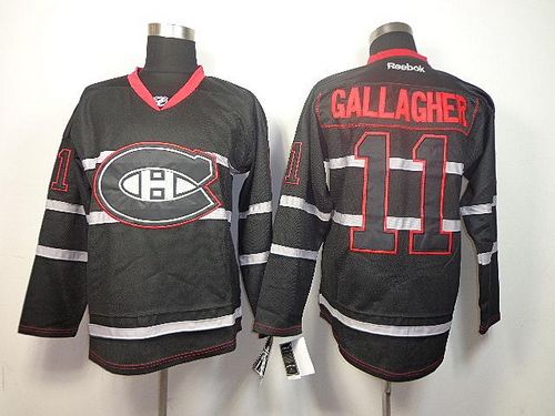 Canadiens #11 Brendan Gallagher Black Ice Stitched NHL Jersey