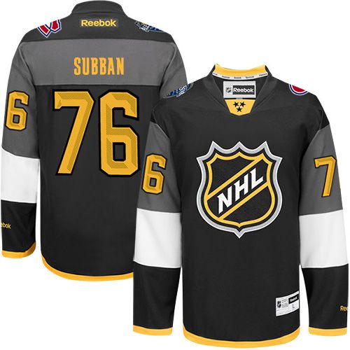 Canadiens #76 P.K Subban Black 2016 All Star Stitched NHL Jersey