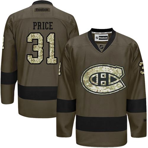 Canadiens #31 Carey Price Green Salute to Service Stitched NHL Jersey