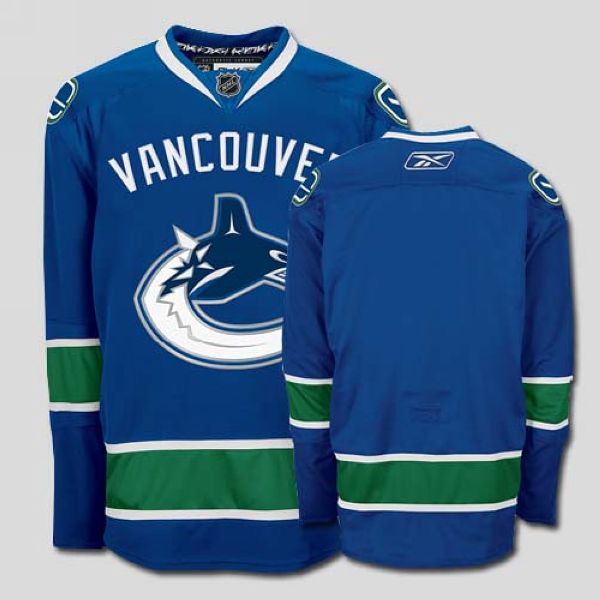Canucks Blank Stitched Blue NHL Jersey