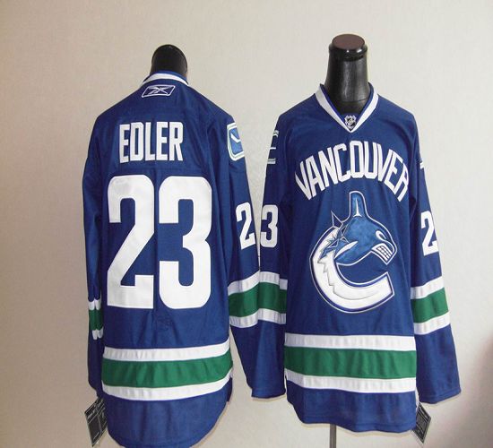 Canucks #23 Alexander Edler Blue Stitched NHL Jersey