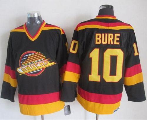 Canucks #10 Pavel Bure Black/Gold CCM Throwback Stitched NHL Jersey
