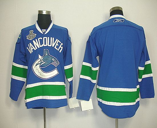 Canucks 2011 Stanley Cup Finals Blank Blue Stitched NHL Jersey