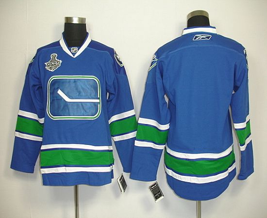 Canucks 2011 Stanley Cup Finals Blank Blue Third Stitched NHL Jersey