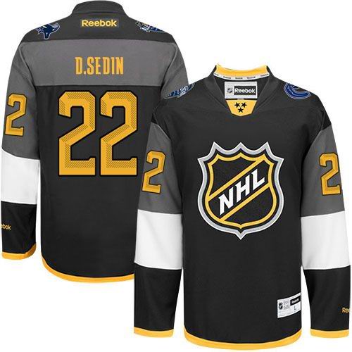 Canucks #22 Daniel Sedin Black 2016 All Star Stitched NHL Jersey