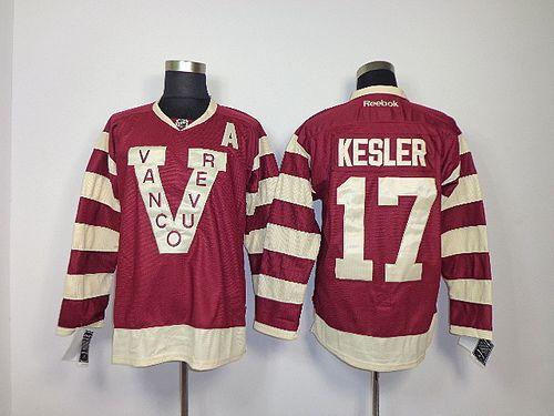 Canucks #17 Ryan Kesler Red Stitched NHL Jersey