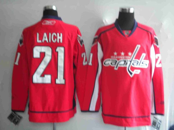Capitals #21 Brooks Laich Stitched Red NHL Jersey
