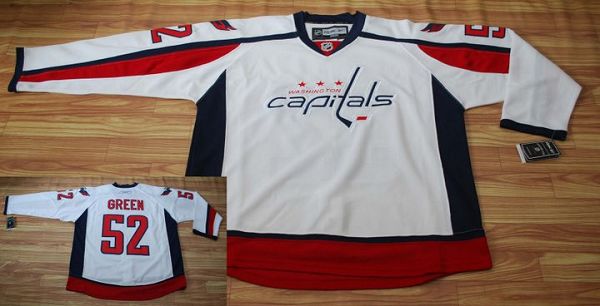 Capitals #52 Mike Green Stitched White NHL Jersey