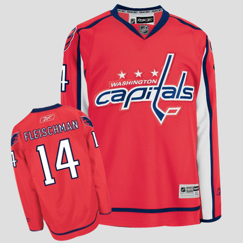 Capitals #14 Tomas Fleischmann Stitched Red NHL Jersey
