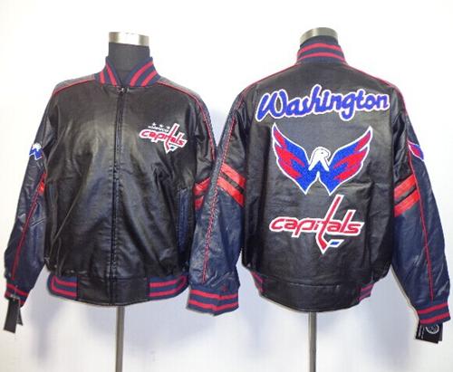 Washington Capitals Black NHL Leather Jacket