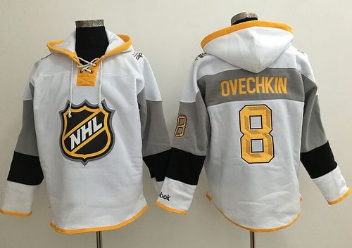 Capitals #8 Alex Ovechkin White 2016 All Star NHL Hoodie