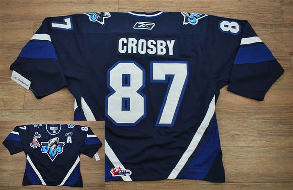 Hockey League #87 Sidney Crosby Stitched Navy Blue NHL Jersey