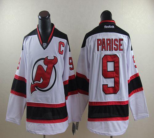 Devils #9 Zach Parise White Stitched NHL Jersey