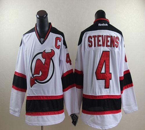 Devils #4 Scott Stevens White Road Stitched NHL Jersey