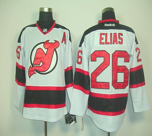 Devils #26 Patrik Elias White Road Stitched NHL Jersey