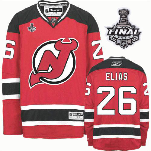 Devils #26 Patrik Elias 2012 Stanley Cup Finals Red Stitched NHL Jersey