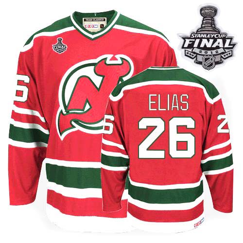 Devils #26 Patrik Elias 2012 Stanley Cup Finals Red/Green CCM Team Classic Stitched NHL Jersey