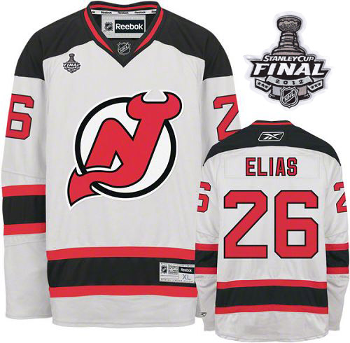 Devils #26 Patrik Elias 2012 Stanley Cup Finals White Stitched NHL Jersey