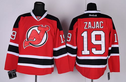 Devils #19 Travis Zajac Red Stitched NHL Jersey