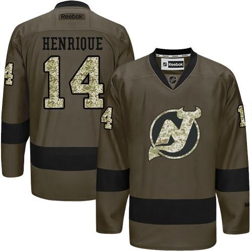 Devils #14 Adam Henrique Green Salute to Service Stitched NHL Jersey