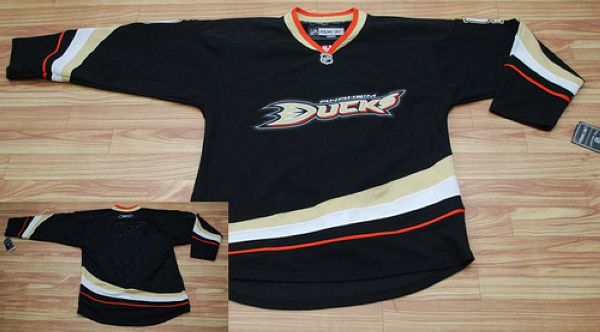 Ducks Blank Stitched Black NHL Jersey